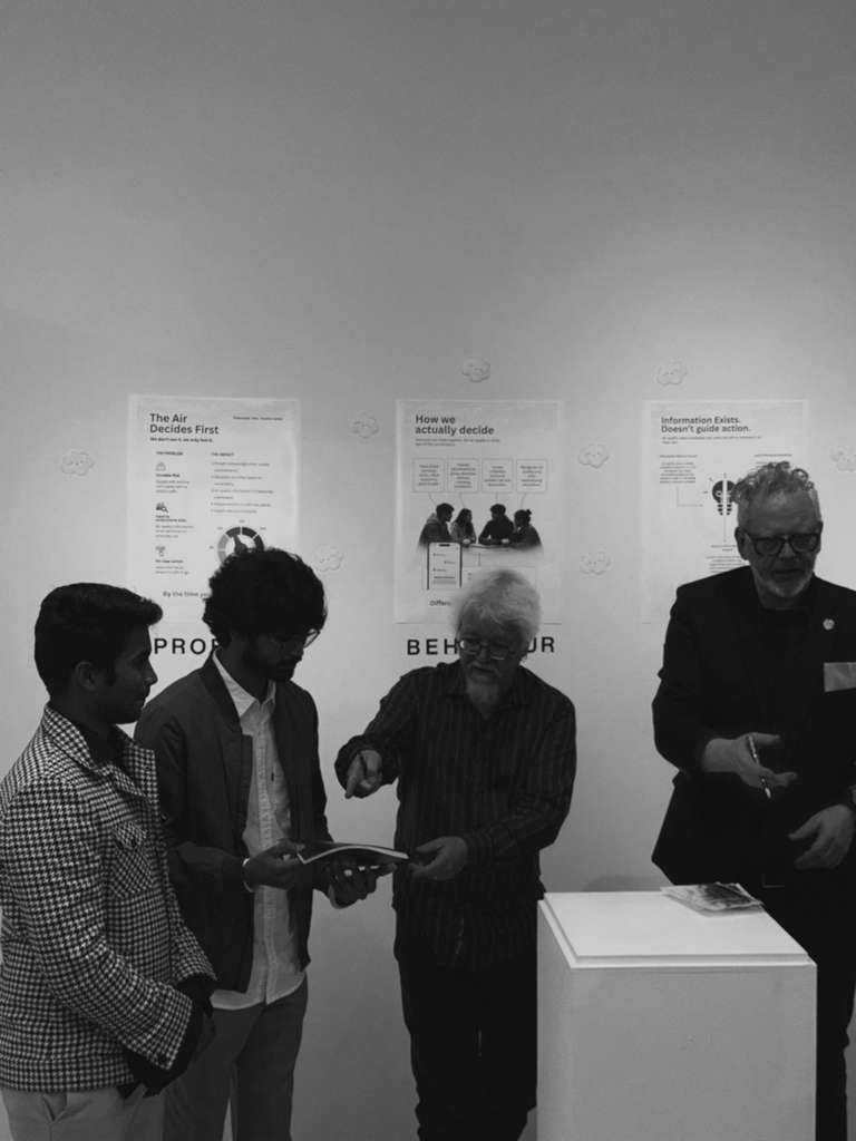 AroundUs exhibition photograph: reading the room.