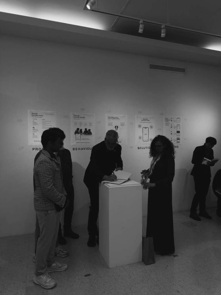 AroundUs exhibition photograph: looking back at the evidence.